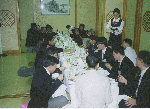 Dinner party in Korean restaurant